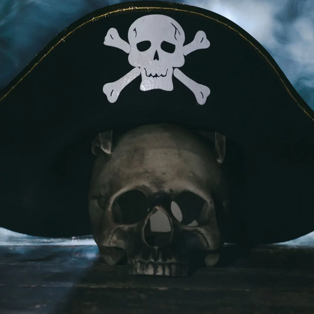 Close up of a pirate hat